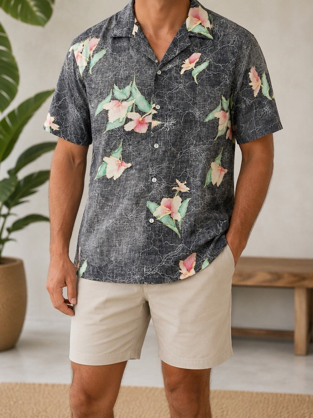 Hilo Hattie Reverse Floral Print Hawaiian Button-up Shirt Mens 2XL HAWAII MADE